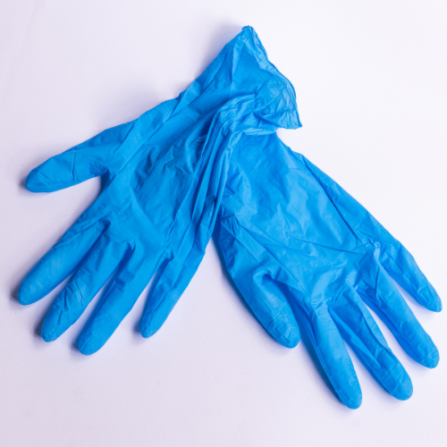 Guantes de vinilo Blanco/Azul. 100 UN